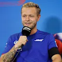 AUSTIN, TEXAS - OCTOBER 20: Kevin Magnussen of Denmark and Haas F1 attends the Drivers Press Conference during previews ahead of the F1 Grand Prix of USA at Circuit of The Americas on October 20, 2022 in Austin, Texas. (Photo by Jared C. Tilton/Getty Images)