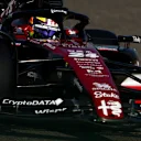 BAHRAIN, BAHRAIN - MARCH 03: Zhou Guanyu of China driving the (24) Alfa Romeo F1 C43 Ferrari on track during practice ahead of the F1 Grand Prix of Bahrain at Bahrain International Circuit on March 03, 2023 in Bahrain, Bahrain. (Photo by Bryn Lennon - Formula 1/Formula 1 via Getty Images)