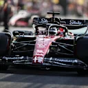 BAHRAIN, BAHRAIN - MARCH 04: Valtteri Bottas of Finland driving the (77) Alfa Romeo F1 C43 Ferrari in the Pitlane during final practice ahead of the F1 Grand Prix of Bahrain at Bahrain International Circuit on March 04, 2023 in Bahrain, Bahrain. (Photo by Peter Fox/Getty Images)