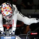 BAHRAIN, BAHRAIN - MARCH 04: Yuki Tsunoda of Scuderia AlphaTauri and Japan  during qualifying ahead of the F1 Grand Prix of Bahrain at Bahrain International Circuit on March 04, 2023 in Bahrain, Bahrain. (Photo by Peter Fox/Getty Images)