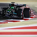 BAHRAIN, BAHRAIN - MARCH 04: George Russell of Great Britain driving the (63) Mercedes AMG Petronas F1 Team W14 on track during qualifying ahead of the F1 Grand Prix of Bahrain at Bahrain International Circuit on March 04, 2023 in Bahrain, Bahrain. (Photo by Dan Istitene - Formula 1/Formula 1 via Getty Images)