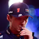 BAHRAIN, BAHRAIN - MARCH 04: Pole position qualifier Max Verstappen of the Netherlands and Oracle Red Bull Racing looks on in parc ferme during qualifying ahead of the F1 Grand Prix of Bahrain at Bahrain International Circuit on March 04, 2023 in Bahrain, Bahrain. (Photo by Mario Renzi - Formula 1/Formula 1 via Getty Images)