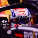 BAHRAIN, BAHRAIN - MARCH 04: Pole position qualifier Max Verstappen of the Netherlands and Oracle Red Bull Racing stops in parc ferme during qualifying ahead of the F1 Grand Prix of Bahrain at Bahrain International Circuit on March 04, 2023 in Bahrain, Bahrain. (Photo by Mario Renzi - Formula 1/Formula 1 via Getty Images)