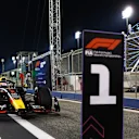 BAHRAIN, BAHRAIN - MARCH 04: Pole position qualifier Max Verstappen of the Netherlands driving the (1) Oracle Red Bull Racing RB19 stops in parc ferme during qualifying ahead of the F1 Grand Prix of Bahrain at Bahrain International Circuit on March 04, 2023 in Bahrain, Bahrain. (Photo by Mark Thompson/Getty Images)