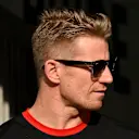 BAHRAIN, BAHRAIN - MARCH 05: Nico Hulkenberg of Germany and Haas F1 looks on prior to the F1 Grand Prix of Bahrain at Bahrain International Circuit on March 05, 2023 in Bahrain, Bahrain. (Photo by Clive Mason/Getty Images)