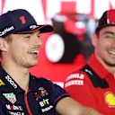 BAHRAIN, BAHRAIN - MARCH 02: Max Verstappen of the Netherlands and Oracle Red Bull Racing attends the Drivers Press Conference during previews ahead of the F1 Grand Prix of Bahrain at Bahrain International Circuit on March 02, 2023 in Bahrain, Bahrain. (Photo by Lars Baron/Getty Images)