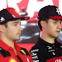 BAHRAIN, BAHRAIN - MARCH 02: Zhou Guanyu of China and Alfa Romeo F1 looks on in the Drivers Press Conference during previews ahead of the F1 Grand Prix of Bahrain at Bahrain International Circuit on March 02, 2023 in Bahrain, Bahrain. (Photo by Lars Baron/Getty Images)