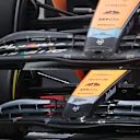 Norris’s front wing in Austria (above) and at Silverstone (below)