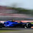 Williams' US driver Logan Sargeant drives during the Italian Formula One Grand Prix race at Autodromo Nazionale Monza circuit, in Monza on September 3, 2023. (Photo by Ben Stansall / AFP) (Photo by BEN STANSALL/AFP via Getty Images)