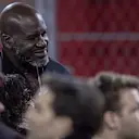 Shaquille O'Neal on the grid before the race at Formula 1 Heineken Silver Las Vegas Grand Prix on Nov 18, 2023 in Las Vegas, USA.
 (Photo by Robert Szaniszlo/NurPhoto via Getty Images)