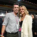 LAS VEGAS, NEVADA - NOVEMBER 18: Rob McElhenney and his wife Kaitlin Olson pose during the grid prior to the F1 Grand Prix of Las Vegas at Las Vegas Strip Circuit on November 18, 2023 in Las Vegas, Nevada, United States. (Photo by Tayfun Cokun/Anadolu via Getty Images)
