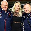 LAS VEGAS, NEVADA - NOVEMBER 18: Red Bull Racing Team Consultant Dr Helmut Marko, Lindsey Vonn and Red Bull Racing Team Principal Christian Horner pose for a photo prior to the F1 Grand Prix of Las Vegas at Las Vegas Strip Circuit on November 18, 2023 in Las Vegas, Nevada. (Photo by Mark Thompson/Getty Images)