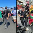 Members of the Drive To Survive team in action in the F1 paddock