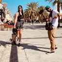 Members of the Drive To Survive team in action in the F1 paddock