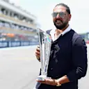Indian cricketer Yuvraj Singh got his hands on the winner’s trophy before the race