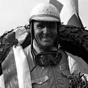 Farina revels in victory at the Nurburgring in 1953, taking his career tally to five