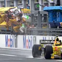 Frentzen claimed a superb win for Jordan in a rain-hit French Grand Prix