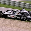 It came after McLaren pair Hakkinen and Coulthard collided on the opening lap of the race