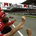 Irvine took victory in Austria as he spearheaded the Ferrari charge in Schumacher’s absence