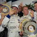 There were jubilant scenes on the podium and in the Stewart garage after the race