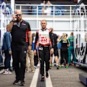 BARCELONA, SPAIN - JUNE 23: Kevin Magnussen of Denmark and Haas F1 team leaving the FIA garage afterr the F1 Grand Prix of Spain at Circuit de Barcelona-Catalunya on June 23, 2024 in Barcelona, Spain.(Photo by Jayce Illman/Getty Images)