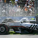 Haas F1 Team's British driver Oliver Bearman crashes during the first practice session of the Formula One Australian Grand Prix at the Albert Park Circuit in Melbourne on March 14, 2025. (Photo by Paul Crock / AFP) / -- IMAGE RESTRICTED TO EDITORIAL USE - STRICTLY NO COMMERCIAL USE -- (Photo by PAUL CROCK/AFP via Getty Images)
