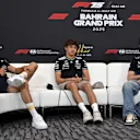 BAHRAIN, BAHRAIN - APRIL 10: Carlos Sainz of Spain and Williams, Andrea Kimi Antonelli of Italy and Mercedes AMG Petronas F1 Team, and Jack Doohan of Australia and Alpine F1 in the Drivers Press Conference during previews ahead of the F1 Grand Prix of Bahrain at Bahrain International Circuit on April 10, 2025 in Bahrain, Bahrain. (Photo by Sam Bagnall/Sutton Images)