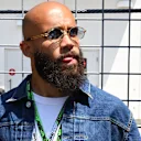 Premier League footballer Bryan Mbuemo on the grid prior to the race in Canada