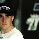 16 Mar 2001:  Fernando Alonso of Spain and the Minardi Formula One Team waits in the pit garage