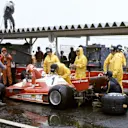 After his terrifying crash in the rain at the German Grand Prix, Lauda did not want the Japanese Grand Prix to go ahead due to terrible weather conditions, and retired on Lap 2