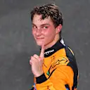 JEDDAH, SAUDI ARABIA - APRIL 20: Race winner Oscar Piastri of Australia and McLaren celebrates in parc ferme during the F1 Grand Prix of Saudi Arabia at Jeddah Corniche Circuit on April 20, 2025 in Jeddah, Saudi Arabia. (Photo by Lars Baron/LAT Images)