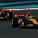 ABU DHABI, UNITED ARAB EMIRATES - NOVEMBER 26: Lando Norris of Great Britain driving the (4) McLaren MCL60 Mercedes on track  during the F1 Grand Prix of Abu Dhabi at Yas Marina Circuit on November 26, 2023 in Abu Dhabi, United Arab Emirates. (Photo by Joe Portlock - Formula 1/Formula 1 via Getty Images)