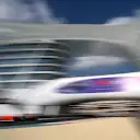 ABU DHABI, UNITED ARAB EMIRATES - NOVEMBER 24: Lance Stroll of Canada driving the (18) Aston Martin AMR23 Mercedes on track during practice ahead of the F1 Grand Prix of Abu Dhabi at Yas Marina Circuit on November 24, 2023 in Abu Dhabi, United Arab Emirates. (Photo by Clive Mason - Formula 1/Formula 1 via Getty Images)