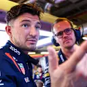 ABU DHABI, UNITED ARAB EMIRATES - NOVEMBER 24: Jake Dennis of Great Britain and Red Bull Racing prepares to drive in the garage during practice ahead of the F1 Grand Prix of Abu Dhabi at Yas Marina Circuit on November 24, 2023 in Abu Dhabi, United Arab Emirates. (Photo by Mark Thompson/Getty Images)