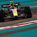 ABU DHABI, UNITED ARAB EMIRATES - NOVEMBER 24: Sergio Perez of Mexico driving the (11) Oracle Red Bull Racing RB19 on track during practice ahead of the F1 Grand Prix of Abu Dhabi at Yas Marina Circuit on November 24, 2023 in Abu Dhabi, United Arab Emirates. (Photo by Clive Rose/Getty Images)