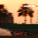 ABU DHABI, UNITED ARAB EMIRATES - NOVEMBER 24: Carlos Sainz of Spain driving (55) the Ferrari SF-23 crashes during practice ahead of the F1 Grand Prix of Abu Dhabi at Yas Marina Circuit on November 24, 2023 in Abu Dhabi, United Arab Emirates. (Photo by Clive Mason - Formula 1/Formula 1 via Getty Images)