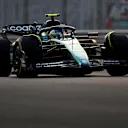 ABU DHABI, UNITED ARAB EMIRATES - NOVEMBER 24: Fernando Alonso of Spain driving the (14) Aston Martin AMR23 Mercedes on track during practice ahead of the F1 Grand Prix of Abu Dhabi at Yas Marina Circuit on November 24, 2023 in Abu Dhabi, United Arab Emirates. (Photo by Peter Fox/Getty Images)