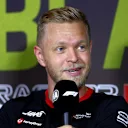 ABU DHABI, UNITED ARAB EMIRATES - NOVEMBER 23: Kevin Magnussen of Denmark and Haas F1 attends the Drivers Press Conference during previews ahead of the F1 Grand Prix of Abu Dhabi at Yas Marina Circuit on November 23, 2023 in Abu Dhabi, United Arab Emirates. (Photo by Clive Rose/Getty Images)
