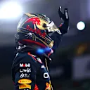 ABU DHABI, UNITED ARAB EMIRATES - NOVEMBER 25: Pole position qualifier Max Verstappen of the Netherlands and Oracle Red Bull Racing celebrates in parc ferme during qualifying ahead of the F1 Grand Prix of Abu Dhabi at Yas Marina Circuit on November 25, 2023 in Abu Dhabi, United Arab Emirates. (Photo by Dan Istitene - Formula 1/Formula 1 via Getty Images)