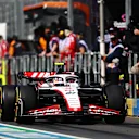 MELBOURNE, AUSTRALIA - MARCH 31: Nico Hulkenberg of Germany driving the (27) Haas F1 VF-23 Ferrari in the Pitlane during practice ahead of the F1 Grand Prix of Australia at Albert Park Grand Prix Circuit on March 31, 2023 in Melbourne, Australia. (Photo by Dan Istitene - Formula 1/Formula 1 via Getty Images)