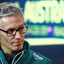 MELBOURNE, AUSTRALIA - MARCH 31: Mike Krack, Team Principal of the Aston Martin F1 Team looks on in the Team Principals Press Conference during practice ahead of the F1 Grand Prix of Australia at Albert Park Grand Prix Circuit on March 31, 2023 in Melbourne, Australia. (Photo by Dan Istitene/Getty Images)