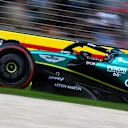 MELBOURNE, AUSTRALIA - APRIL 01: Lance Stroll of Canada driving the (18) Aston Martin AMR23 Mercedes on track during final practice ahead of the F1 Grand Prix of Australia at Albert Park Grand Prix Circuit on April 01, 2023 in Melbourne, Australia. (Photo by Clive Mason - Formula 1/Formula 1 via Getty Images)