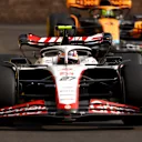 BAKU, AZERBAIJAN - APRIL 30: Nico Hulkenberg of Germany driving the (27) Haas F1 VF-23 Ferrari on track during the F1 Grand Prix of Azerbaijan at Baku City Circuit on April 30, 2023 in Baku, Azerbaijan. (Photo by Francois Nel/Getty Images)