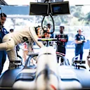 BAKU, AZERBAIJAN - APRIL 28: Yuki Tsunoda of Japan and Scuderia AlphaTauri prepares to drive in the garage during practice ahead of the F1 Grand Prix of Azerbaijan at Baku City Circuit on April 28, 2023 in Baku, Azerbaijan. (Photo by Rudy Carezzevoli/Getty Images)
