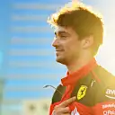 BAKU, AZERBAIJAN - APRIL 28: Pole position qualifier Charles Leclerc of Monaco and Ferrari celebrates in parc ferme during qualifying ahead of the F1 Grand Prix of Azerbaijan at Baku City Circuit on April 28, 2023 in Baku, Azerbaijan. (Photo by Dan Mullan - Formula 1/Formula 1 via Getty Images)