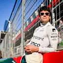 BAKU, AZERBAIJAN - APRIL 29: Lance Stroll of Canada and Aston Martin F1 Team prepares to drive on the grid  during the Sprint ahead of the F1 Grand Prix of Azerbaijan at Baku City Circuit on April 29, 2023 in Baku, Azerbaijan. (Photo by Dan Mullan - Formula 1/Formula 1 via Getty Images)