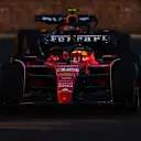 BAKU, AZERBAIJAN - APRIL 29: Charles Leclerc of Monaco driving the (16) Ferrari SF-23 leads Sergio Perez of Mexico driving the (11) Oracle Red Bull Racing RB19 on track during the Sprint ahead of the F1 Grand Prix of Azerbaijan at Baku City Circuit on April 29, 2023 in Baku, Azerbaijan. (Photo by Alex Pantling/Getty Images)