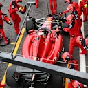SPA, BELGIUM - JULY 30: Carlos Sainz of Spain driving (55) the Ferrari SF-23 makes a pitstop during the F1 Grand Prix of Belgium at Circuit de Spa-Francorchamps on July 30, 2023 in Spa, Belgium. (Photo by Dan Istitene - Formula 1/Formula 1 via Getty Images)