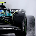SPA, BELGIUM - JULY 28: Fernando Alonso of Spain driving the (14) Aston Martin AMR23 Mercedes on track during practice ahead of the F1 Grand Prix of Belgium at Circuit de Spa-Francorchamps on July 28, 2023 in Spa, Belgium. (Photo by Mark Thompson/Getty Images)