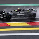 SPA, BELGIUM - JULY 28: Lewis Hamilton of Great Britain driving the (44) Mercedes AMG Petronas F1 Team W14 on track during practice ahead of the F1 Grand Prix of Belgium at Circuit de Spa-Francorchamps on July 28, 2023 in Spa, Belgium. (Photo by Dean Mouhtaropoulos - Formula 1/Formula 1 via Getty Images)